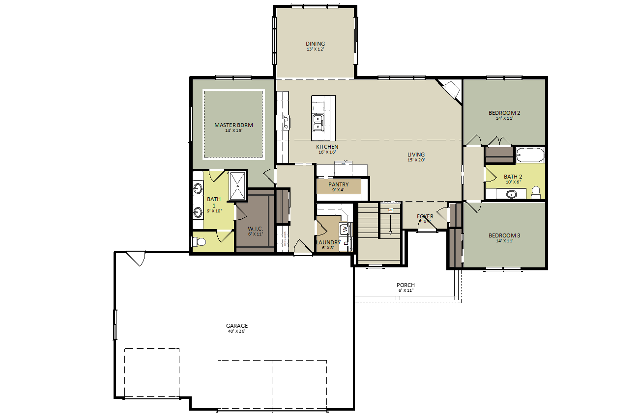 Honeysuckle First Floor Floor Plan